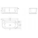 Ванна акриловая Belbagno BB408 Ванна акриловая Belbagno BB408